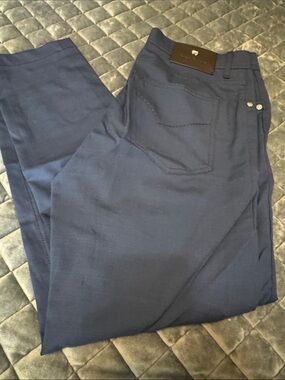 Marco pescarolo Men's Navy pants  - Classic Straight Fit
